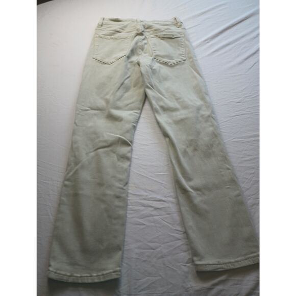 Vervet Pale Shirley Super High Rise Slim Straight in Spring Green Women Size 26 - Picture 4 of 5